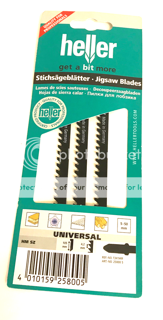 Heller T341HM Jigsaw Blades Pack of 3 Blade HM Rough Cutting Fibre